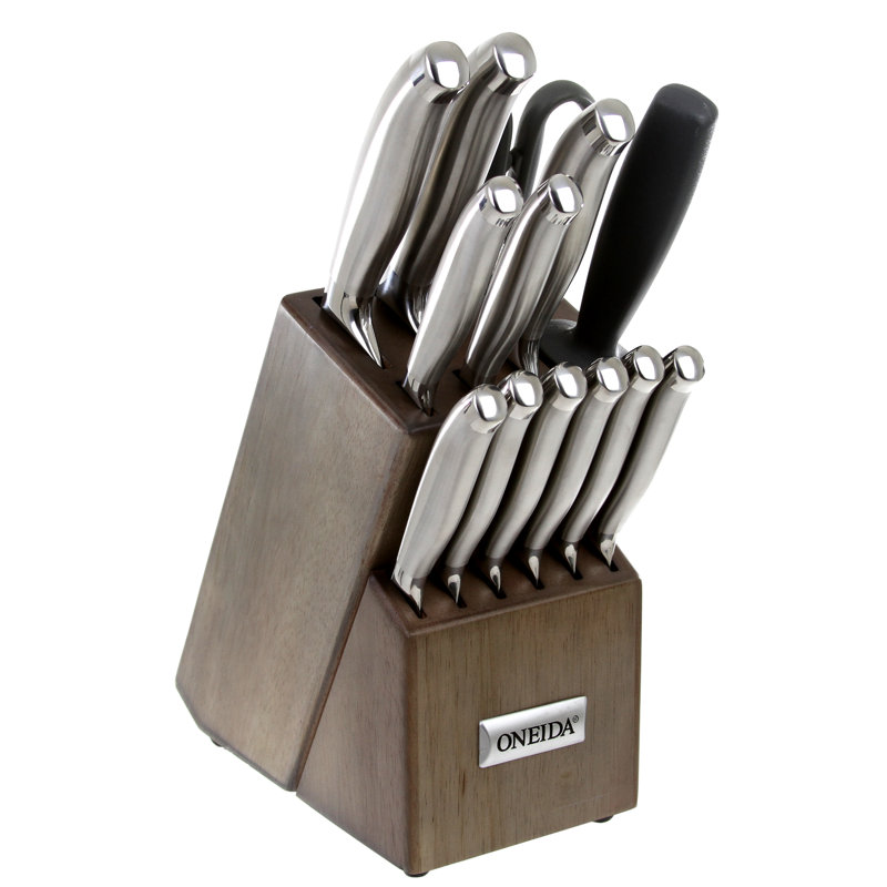 oneida knife set with block